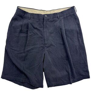 Talbots Men's 36W Gray Pleated Chino Shorts Classic Fit Preppy Casual Classic